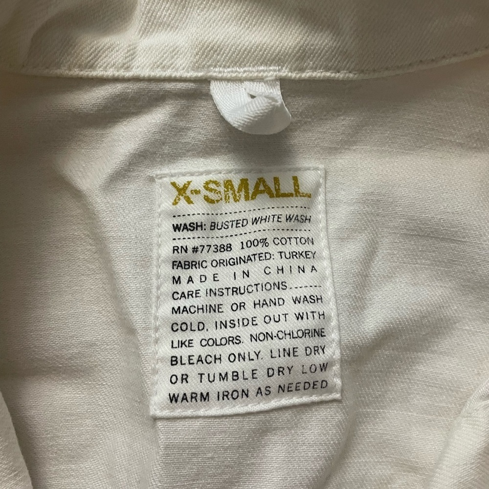 J Crew X-Small White Jean Jacket - Picture 7 of 7